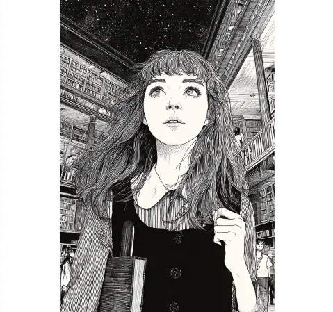 时光便利店漫画封面，日常奇幻题材